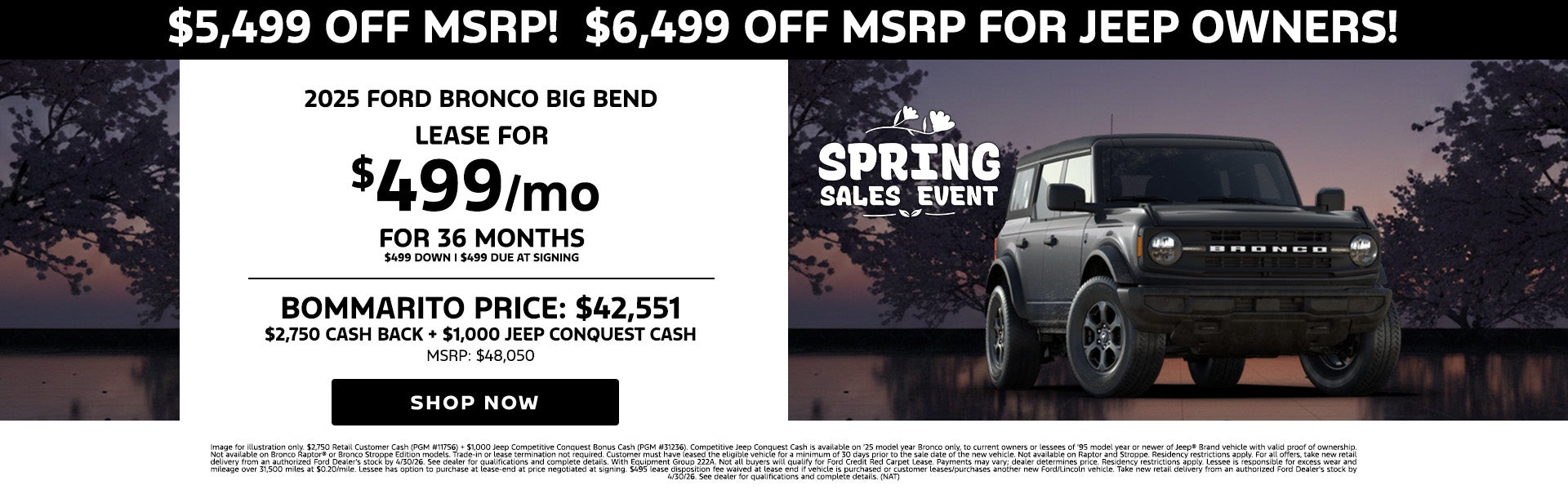 2025 Ford Bronco Lease Offer