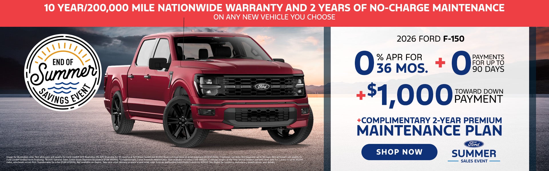 0% APR On 2026 Ford F-150