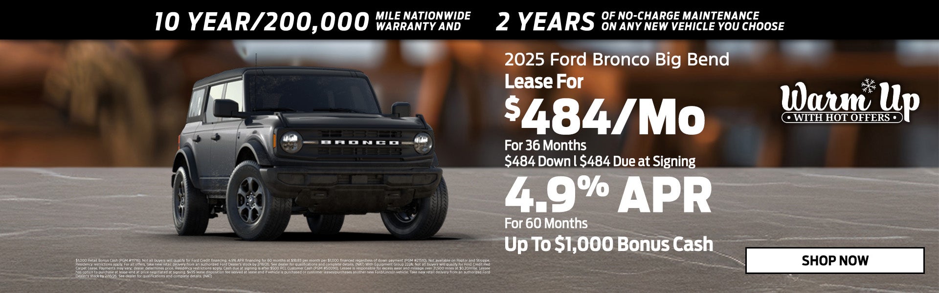 Lease a 2025 Ford Bronco 