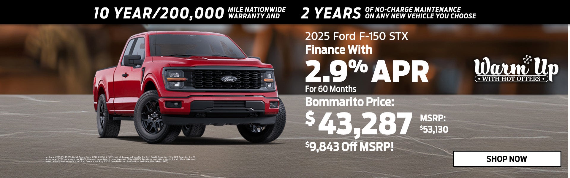 2.9% APR on 2025 Ford F-150