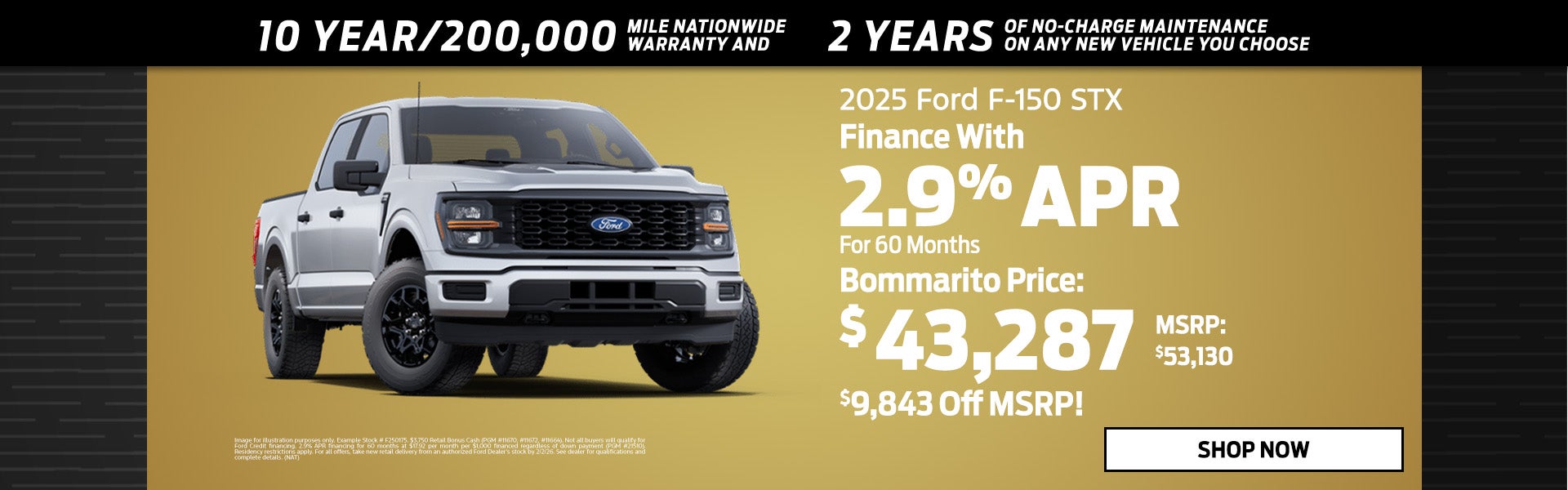 2025 Ford F-150 2.9% APR