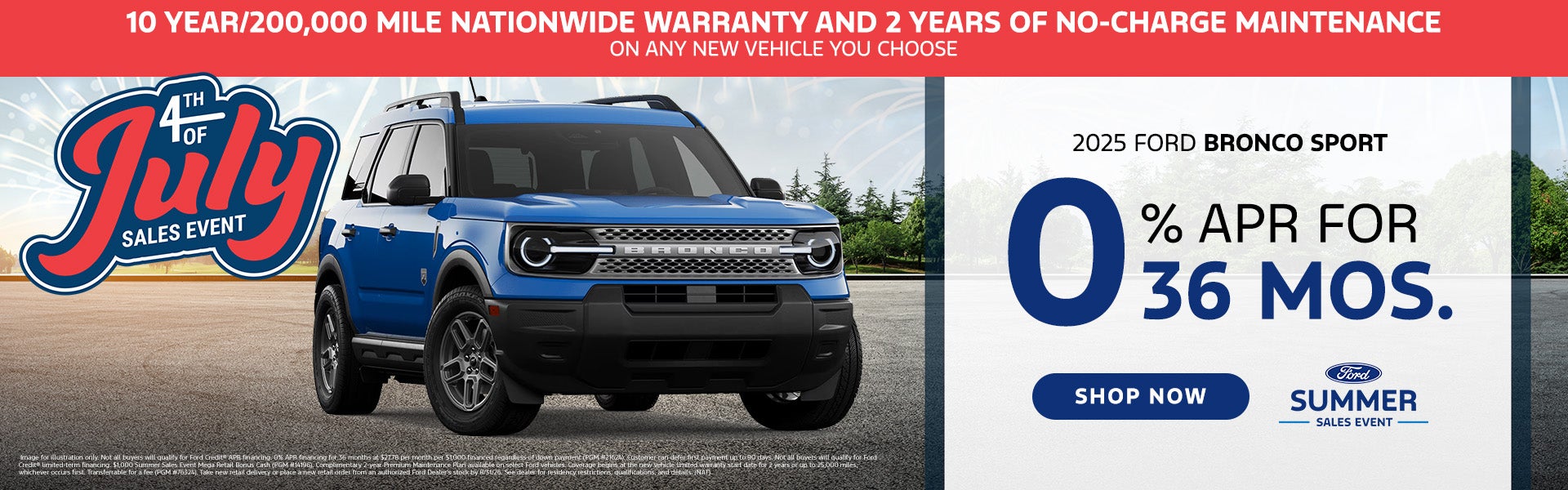 0% APR On 2025 Ford Bronco Sport