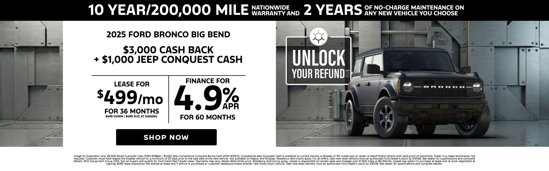 Lease a 2025 Ford Bronco