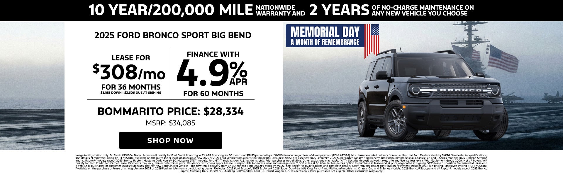 2025 Bronco Sport Finance Offer