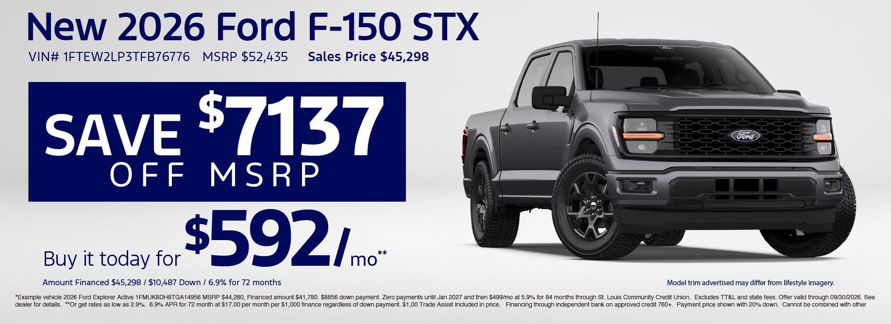 Buy a F-150 starting at $592/mo