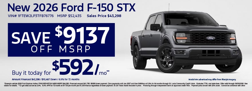 Save over $9,000 on the F-150 at Bommarito Ford